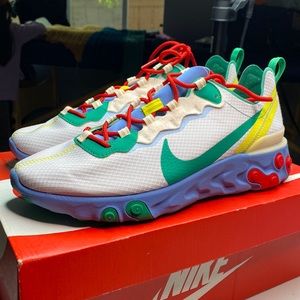 Colorful Nike walking shoes worn 1 time Men size 10